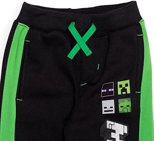 Майнкрафт Mobs Крипер Стив Алекс 2 Опаковки Флисовых Панталони за джогинг от Малко дете до Голям Дете