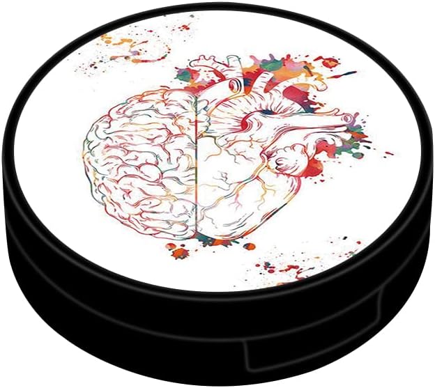 Калъф за контакти Savosang brain design Персонални Кутия За Контакти Пътен Комплект Преносим Калъф За Контакти с Огледални Пинцетами