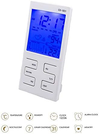 UXZDX CUJUX дигитален термометър-влагомер с LCD подсветка Многофункционален LCD цифров измерител на температурата и влажността в помещението,