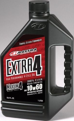 Синтетично Моторно масло за мотоциклети Maxima CS30-30901-12PK Extra4 4T 10W-60 - 1 Литровата бутилка (12 броя в опаковка)