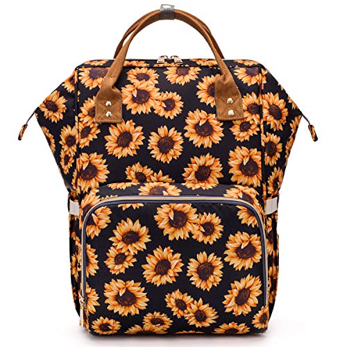Раница-чанта за Памперси FEWOFJ Sunflower, Женски-Големи Водоустойчива Чанта За Памперси За бременни