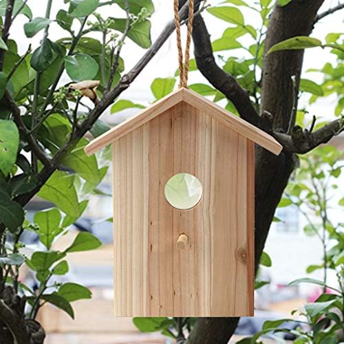 Bird ' s nest с трайни нещастници и джапанки за използване на открито - Прозрачно екологично чисто дървено птиче гнездо, Прозрачен