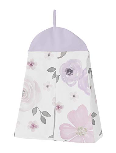 Комплект спално бельо за детска стая легла Sweet Jojo Designs Лавандово-Лилаво, Розово, сиво и бяло цвете в стил Шебби-Шик с Акварельными цветове