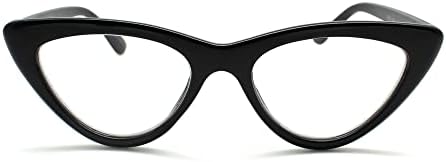 2SeeLife Черни очила за четене с кошачьим око за жени, дамски очила за четене -(R-620-Black-1.25)