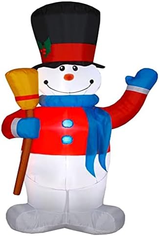 EESLL Надуваеми Коледна Украса Градинска Коледна Надуваема Играчка Снежен човек с Вграден Въздушен помпа за Външна Коледна Украса на Празнични