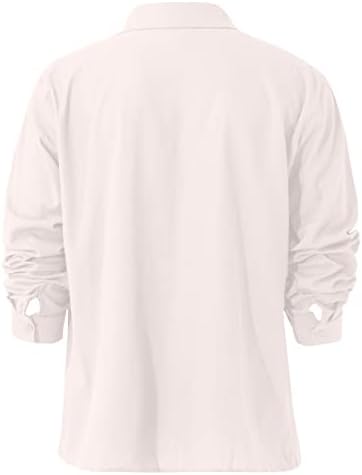 Мъжки блузи Neferlife, Мъжки Ежедневни Памук, Ленени Обикновена Риза с дълъг ръкав, Свободни Ризи, Мъжки ризи