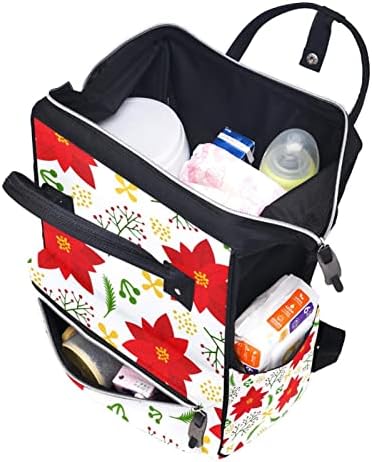 Чанта За пелени С цветя модел, Раница, Чанта За Смяна на Бебешки памперси, богат на функции Пътна Чанта с Голям Капацитет
