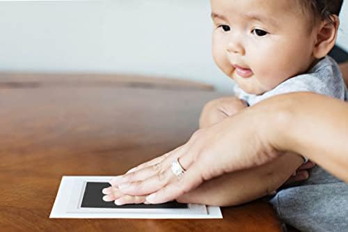 Възглавница за мастило Little Круша Clean-Touch Babyprint, Възглавница за мастило без допир за детето, Черно мастило (опаковка от 2