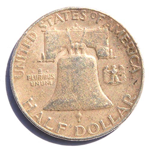 1952 D Съединените Щати на Америка Бенджамин Франклин2 Монета в полдоллара Много деликатна