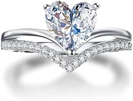 2023 Нов Пръстен С Кристали във формата на Любов, диамантен Пръстен, Пръстен с Любов, Елегантна Геометрично Пръстен С Кристали, Пръстени за