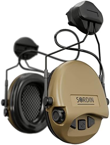 Защитни слушалки Sordin Supreme MIL AUX Active Ear Defenders - Дугообразный адаптер за каски - Комплекти от кожени ленти и пяна