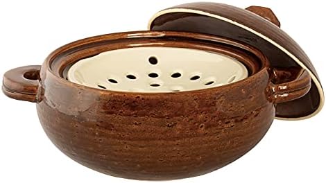 Многофункционална Фаянсовый гърне Hasegatani Pottery AIC-33, за 2-3 човека, на Около 9,1 инча (23 см), Около 59,1 течни унции (1500 мл),