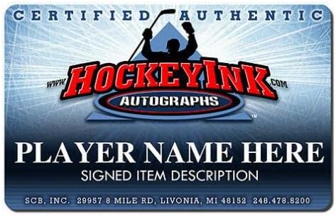 БИЛ ГЭДСБИ подписа хокей карта Детройт Ред Уингс с надпис Crozier играе в средата на терена - Снимки от НХЛ с автограф