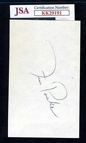 Векс Паркър JSA Coa Подписано на Картата размер 3x5 с автограф Дейви Крокетта