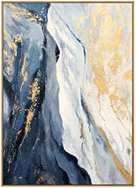 JFNISS Large Abstract Живопис - Цветна Картина с маслени Бои Върху платно абстрактно Струящееся небето Произведение, Стенни