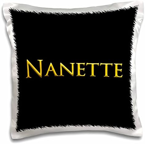 3дРоуз Nanette предпочитано място за детско име за момичета в САЩ. Жълто на черно брелке - Калъфки за възглавници (pc_356419_1)