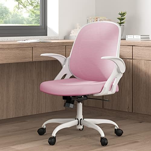 Стол за офис, Стол за работния плот, Удобен Ергономичен Въртящо Компютърен стол, Офис стол от дишаща мрежа, Работно стол с