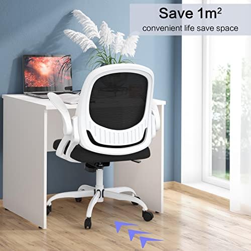 Стол за офис, Стол за работния плот, Удобен Ергономичен Въртящо Компютърен стол, Офис стол от дишаща мрежа, Работно стол с