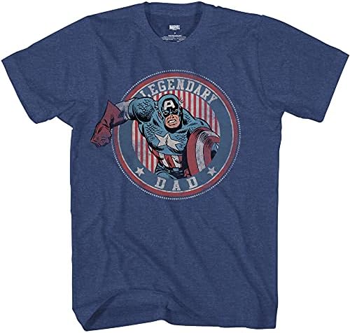 Тениска за възрастни Marvel Captain America Щит на Легендарния Баща на бащите Ден