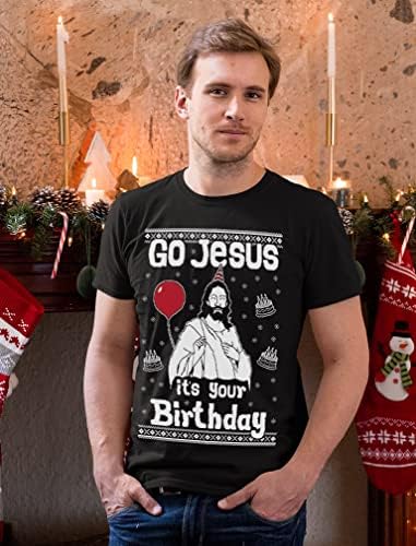 Tstars Go Исус, Това е Твоята Риза за рождения Ден, Мъжки Грозен Коледен Пуловер С Дълъг Ръкав