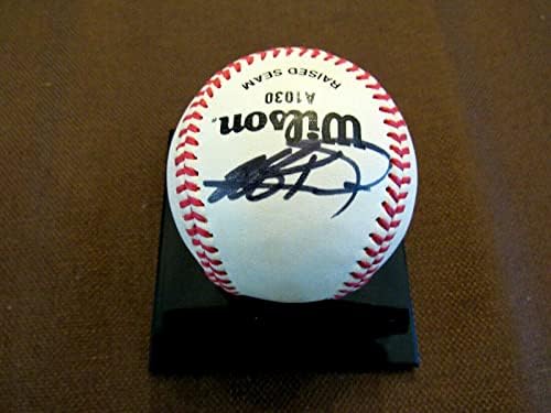 Джеф Кент, Mvp Сан Франциско Джайентс Метс Доджърс, подписано Автограф Vtg Wilson Baseball Jsa - Бейзболни топки с автографи