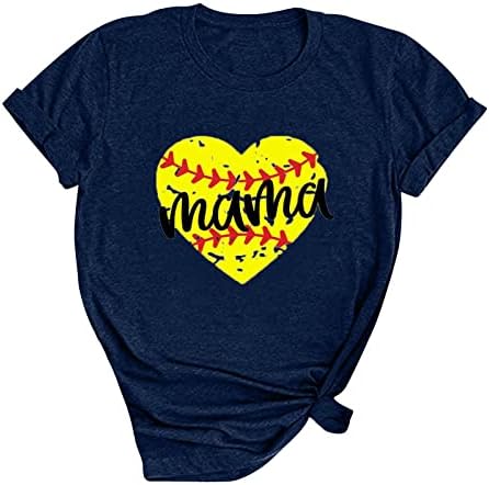 Бейзболни Тениски за Майките, Женска Тениска С Къс Ръкав, Тениски за Майките, Ежедневни и Бейзболни Тениски с изображение на