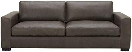 Марка - Stone & Beam Westview, много дълбок кожен диван с пухени пълнител, 89 W, тъмно сив