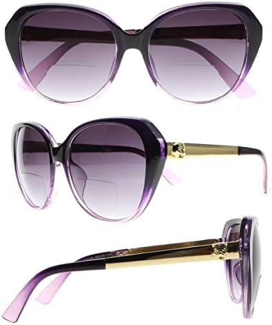 Бифокални Очила за четене в рамка с по ръба на Слънчеви Очила С UV400 Тъмни лещи + 1,00 ~ + 4,00