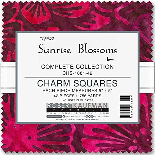 Занаятчийски Батик Lunn Studios Sunrise Blossoms Charm Square 42 5 Квадрат Робърт Кауфман CHS-1081-42