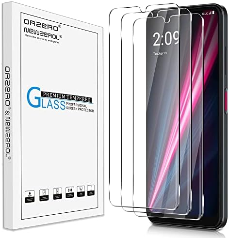 Orzero (3 опаковки), съвместим с предпазно фолио от закалено стъкло T-Mobile Revvl 6 Pro 5G, с дуговыми ръбове 2.5 D, без мехурчета