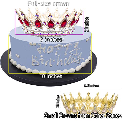Диадеми и Короната LOSOPHY за жени, Златна Корона за торта за Рожден Ден, Диадема, Великолепния Кристален Метал, Crown Принцеса на Костюмированной