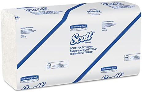 Scott 01960 Хартиени кърпи SCOTTFOLD, 7 4/5 x 12 2/5, Бели, 175 Кърпи в пакет, 25 опаковки, в картонени опаковки