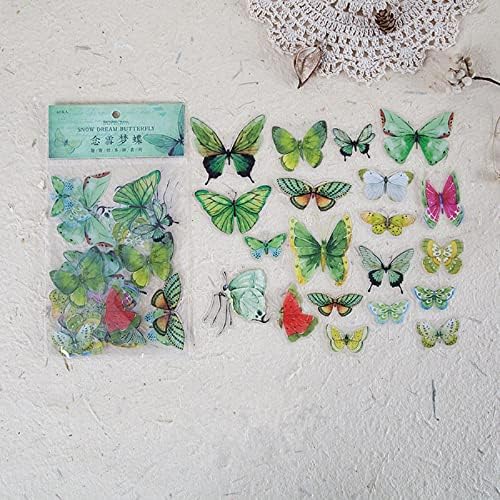NATEFEMIN 40x Butterfly Лексикон Консумативи, Хартия за Опаковане на Тетрадки Книги Комплекти за Бродерия на Албума За Колажи