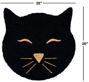 Подложка от Кокосовата Койры Rugsmith Black Machine С Гребен във формата на Котешки Глави, 20 x 20