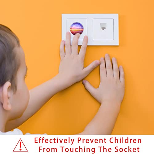 24 Опаковки на Защитени от деца Електрически Защитни Капачки За защита от деца Капачки за контакти Sunset