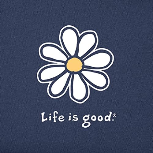 Дамски реколта тениска с графичен принтом Life is Good Crusher от Миг на Daisy