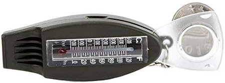 Термометър WODMB Многофункционален 4 в1, да свирка за оцеляване на открито, компас, лупа, термометър, ключодържател за пътуване на