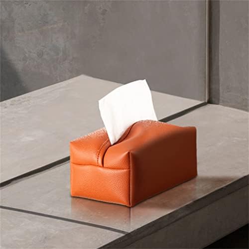 Нишевый Дизайн, Оранжева кутия за салфетки от мека кожа, чанта за салфетки за дома, хол (оранжев цвят, размер: 15 * 12 * 9 см)