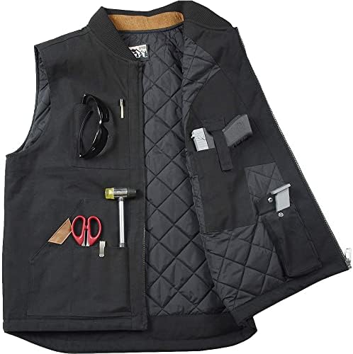 Водоустойчив жилетка за скрито носене EDTREK с 10 джобове - Универсален Платно жилетка за работа и ежедневна употреба