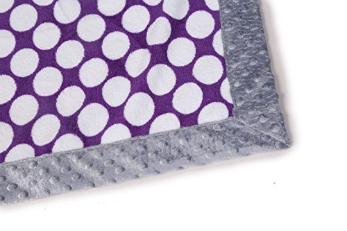 Плюшевое одеяло Bacati с кант, Однотонное Лилаво-сиво, 30 x 40
