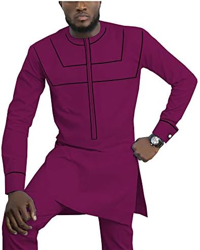 Африканска Облекло за Мъже, Дашики, Мъжки Костюми, Ризи + Панталони в стила на Анкара, Комплект, Спортен Костюм, Разплод Мъжки Дрехи