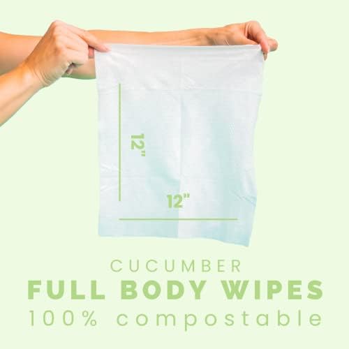 Хипоалергенна Биоразградими кърпички за къпане HyperGo за цялото тяло Без изплакване – Напълно натурални, Освежаващи По всяко