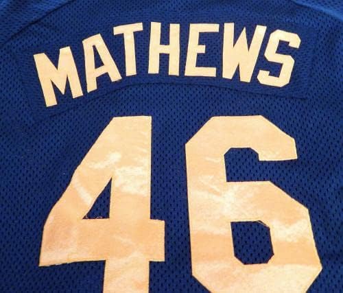 Baltimore Orioles Mathews 46 Използвана в игра Черна Риза Ext Spring Training XL 29 - Използваните В играта Тениски MLB