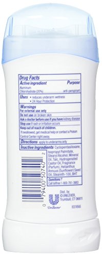 Дезодорант Dove 2,6 Грама Невидим Твърдо за чувствителна кожа (76 мл) (6 опаковки)