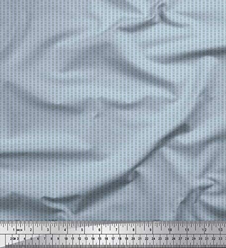 Риза от полиэстеровой креповой тъкан Soimoi в ивицата плат с принтом ширина 52 инча