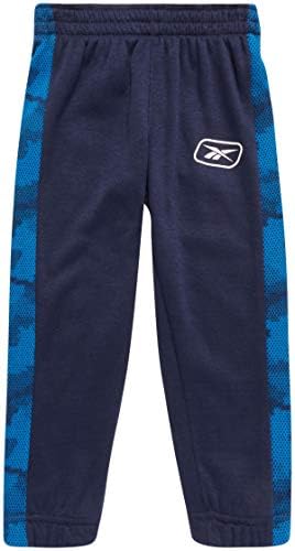 Комплект за бягане Reebok за най-малките момчета - мек вълнен плат Пуловер с качулка от 3 теми и спортни панталони за джогинг от