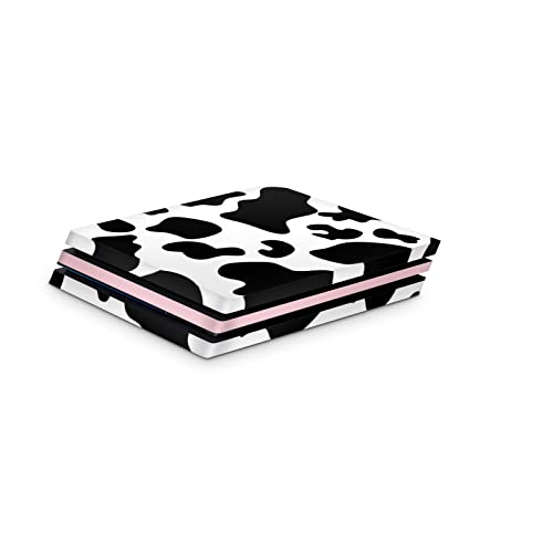 Кожата ZOOMHITSKINS PS4 Pro, която е съвместима с Playstation 4 Pro, Розови крави, Млечна ферма Сладко Moo Black White,