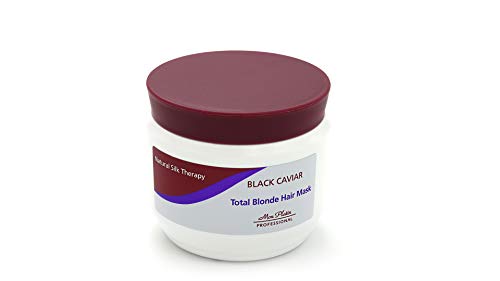 Маска за коса Mon Platin Professional Black Caviar Total Blonde Маска - 500 мл Маска за Дълбоко Възстановяване на косъма за Суха и