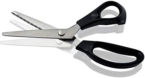 Професионални ножици за шивашки с Триъгълни Пилообразными ръбове 3 мм, 5 мм, 7 мм, Ножици за Зигзагообразной рязане на плат