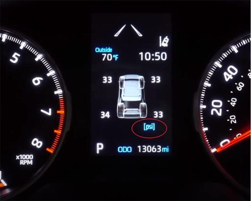 Forten Kingdom ГУМИТЕ Гуми Цифров LCD Дисплей Автоматична Алармена Система за Контрол на Налягането в Гумите подходящо за Toyota RAV4 2019